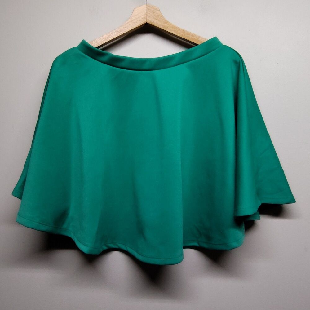 Made By Johnny Skater Mini Skirt Women XL Green A Line Y2K Indie Sleaze Coquette